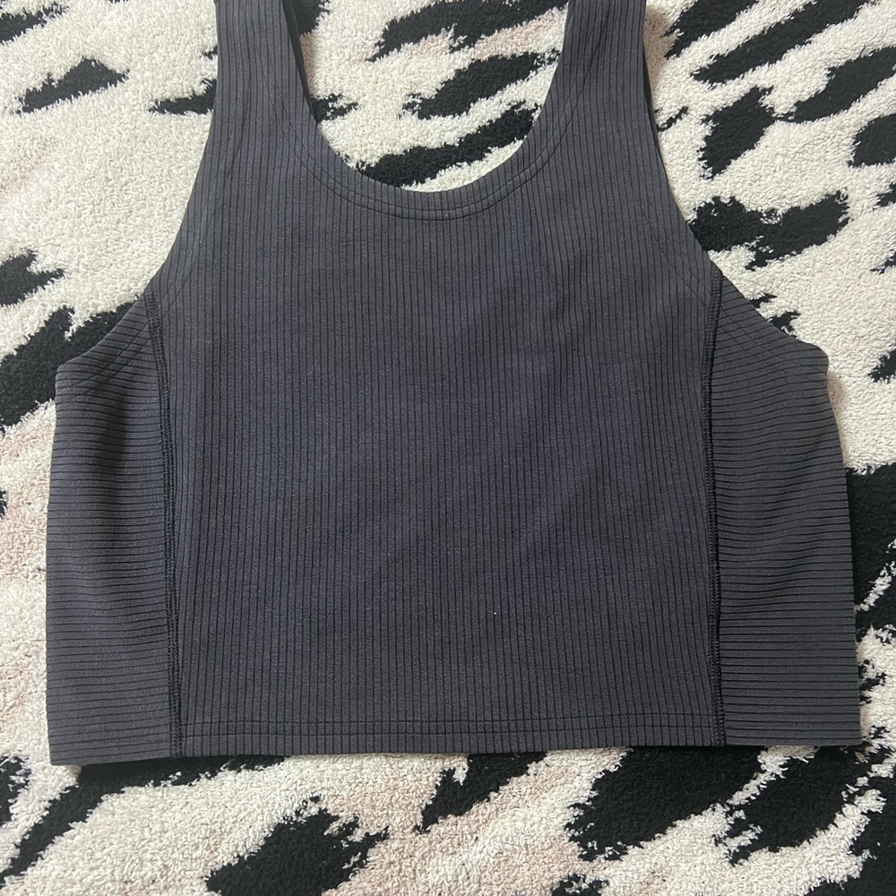 lululemon athletica Charcoal Ribbed Tank Top